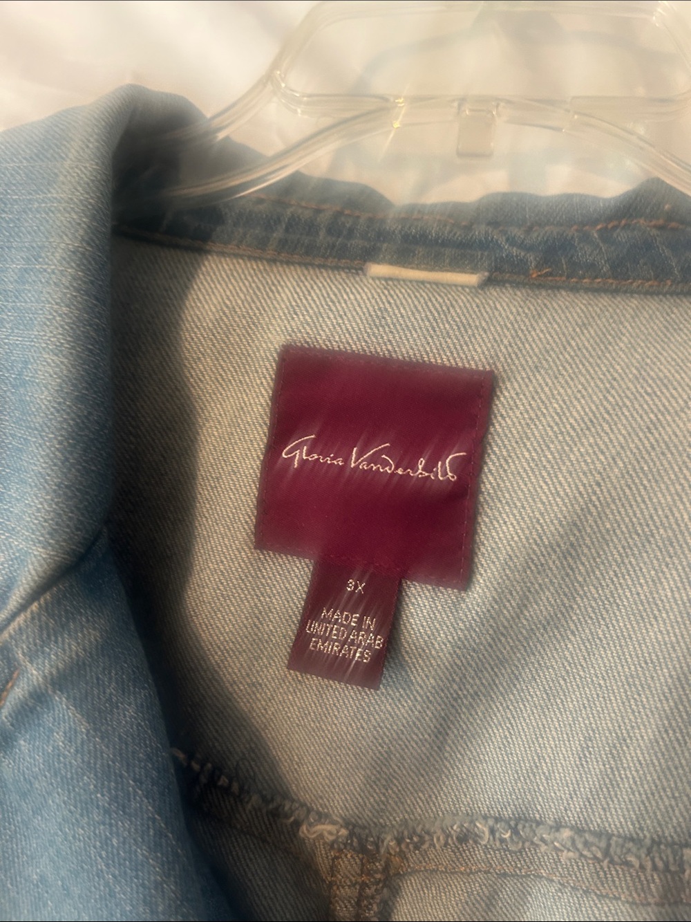 Gloria Vanderbilt Light Wash Denim Jacket